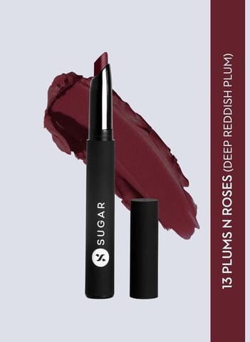 Sugar Matte Attack Transferproof Lipstic - 13 Plums N Roses (Deep Reddish Plum)