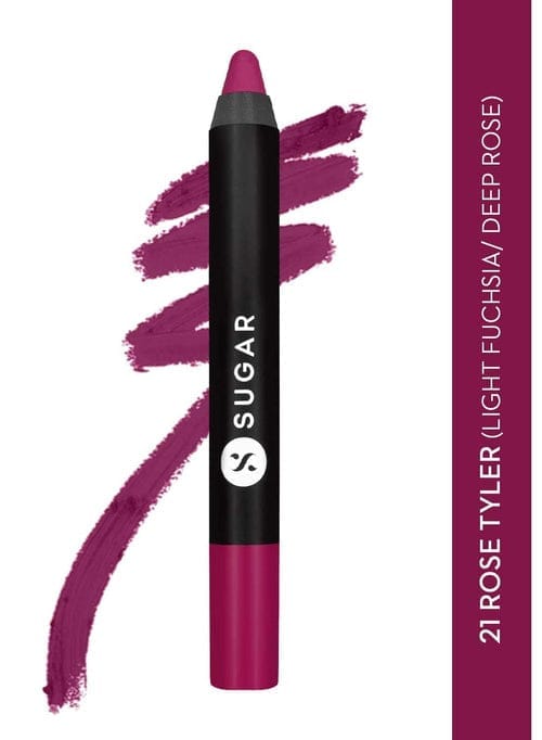 Sugar Matte As Hell Crayon Lipstick - 21 Rose Tyler (Light Fuchsia/Deep Rose)