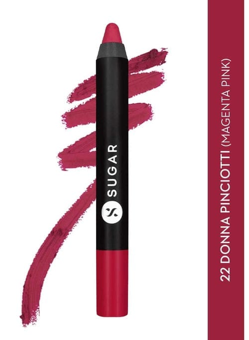 Sugar Matte As Hell Crayon Lipstick - 22 Donna Pinciotti (Magenta Pink)