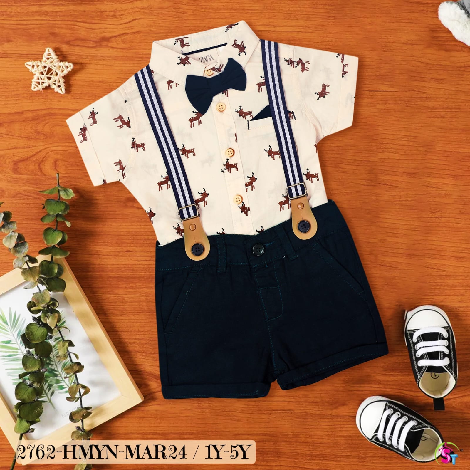 Boys Half Sleeve Shirt & Pant Suit Set