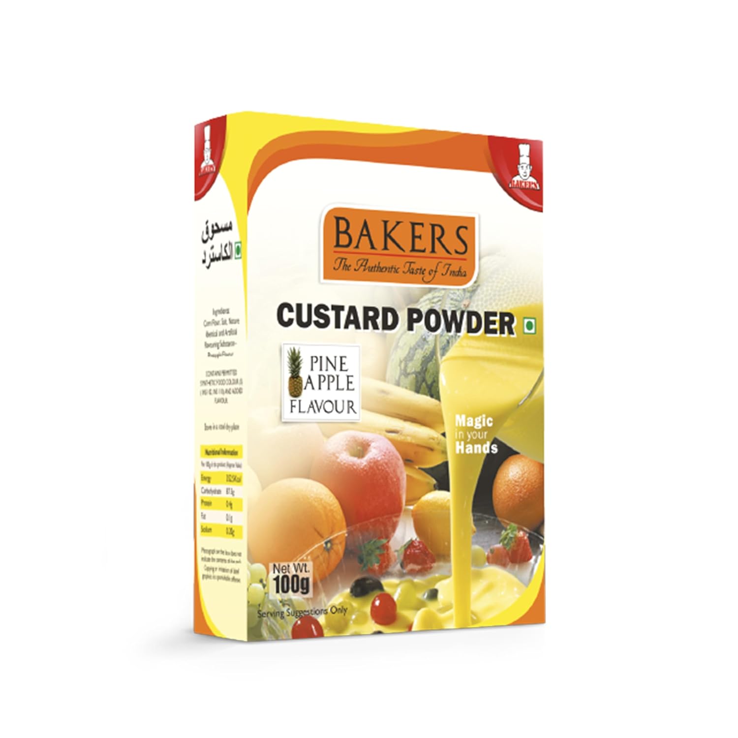 Bakers Custard Powder Pine Apple Flavour 100gm