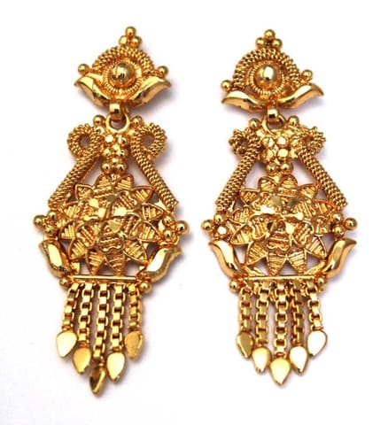 S L GOLD 1 Gram Micro Plated  Flower Earring E5