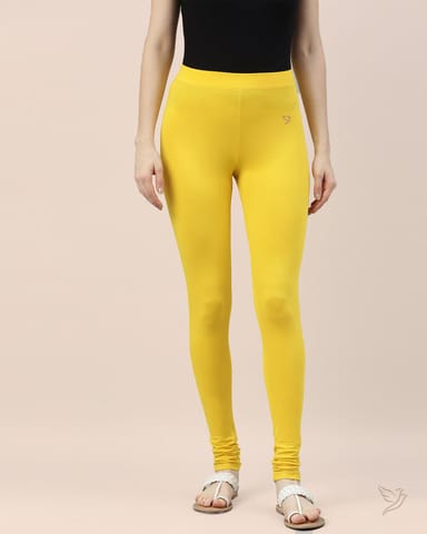 Twin Birds Women Cotton Churidar Legging - Alphonso Squash