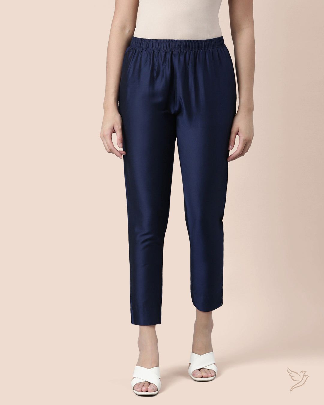 Twin Birds Women Straight Pant Metallic Navy Horizon