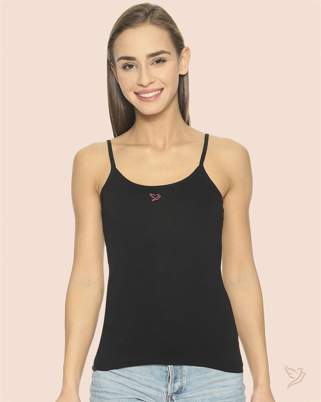 Twin Birds Women Inner Wear Jp Camisole Carbon Black