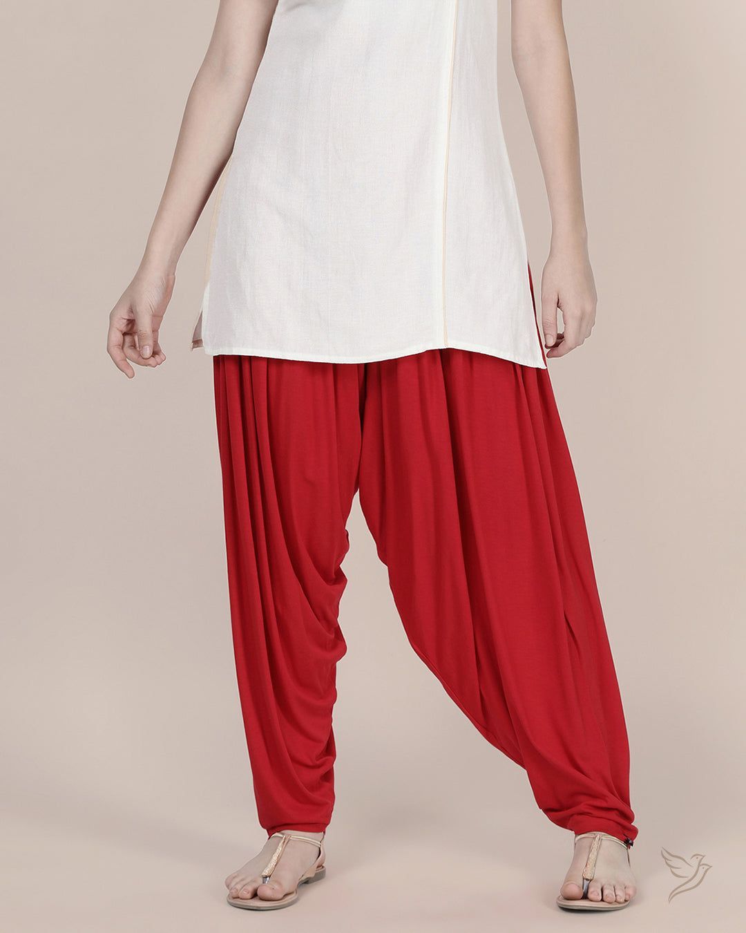 Twin Birds Women Patiala Pant - Lip stick