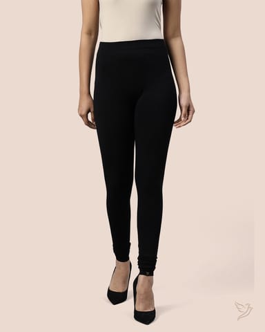 Twin Birds Women Bamboo Modal Churidar Legging Black