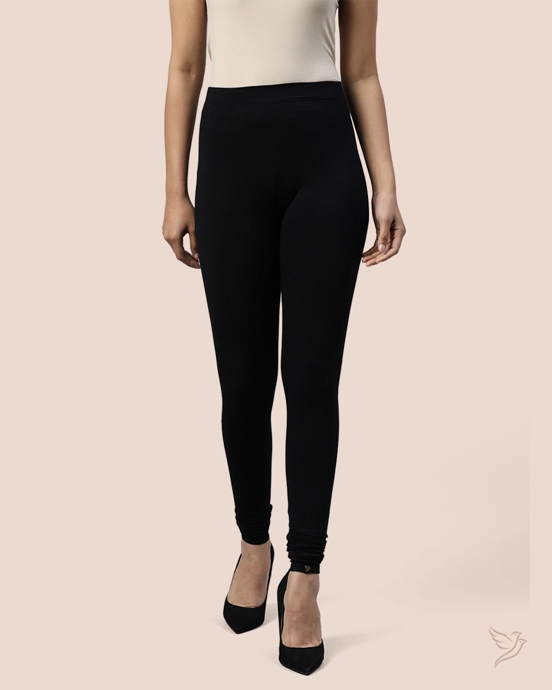 Twin Birds Women Bamboo Modal Churidar Legging Black