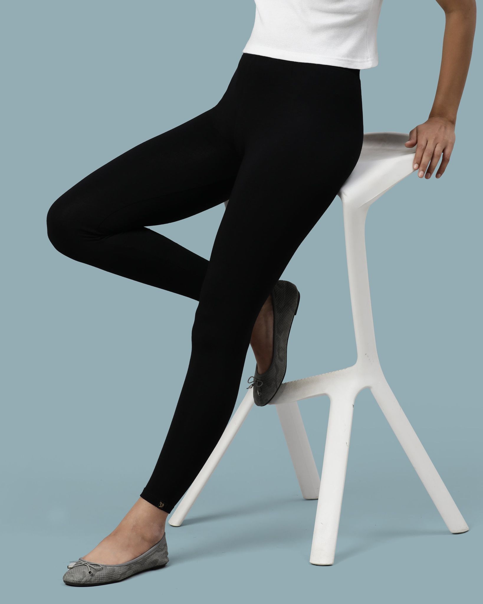 Twin Birds Women Bamboo Modal Ankle Legging Black