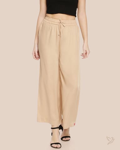 Twin Birds Women Wide Leg Palazzo Butter Scotch