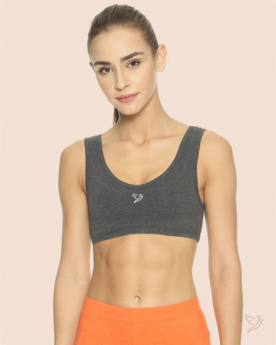 Twin Birds Women Inner Wear Sports Bra Grey