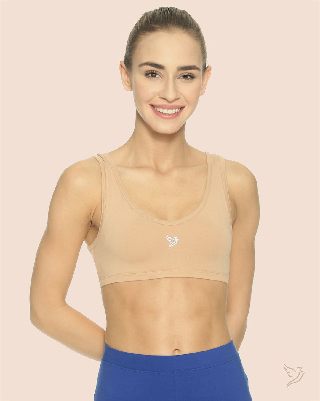 Twin Birds Women Inner Wear Sports Bra Natural Skin