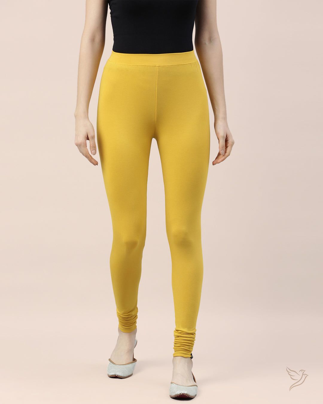 Twin Birds Women Viscose Churidar Legging - Canary Bird