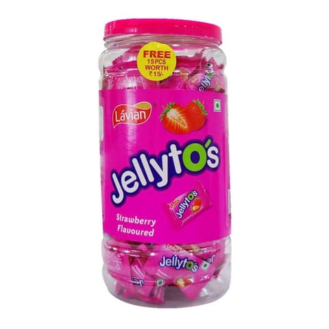 Lavian Jellytos Strawberry Flavour Chocolate Jar