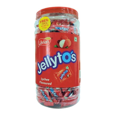 Lavian Jellytos Lychee Flavour Chocolate Jar 125+15Pc