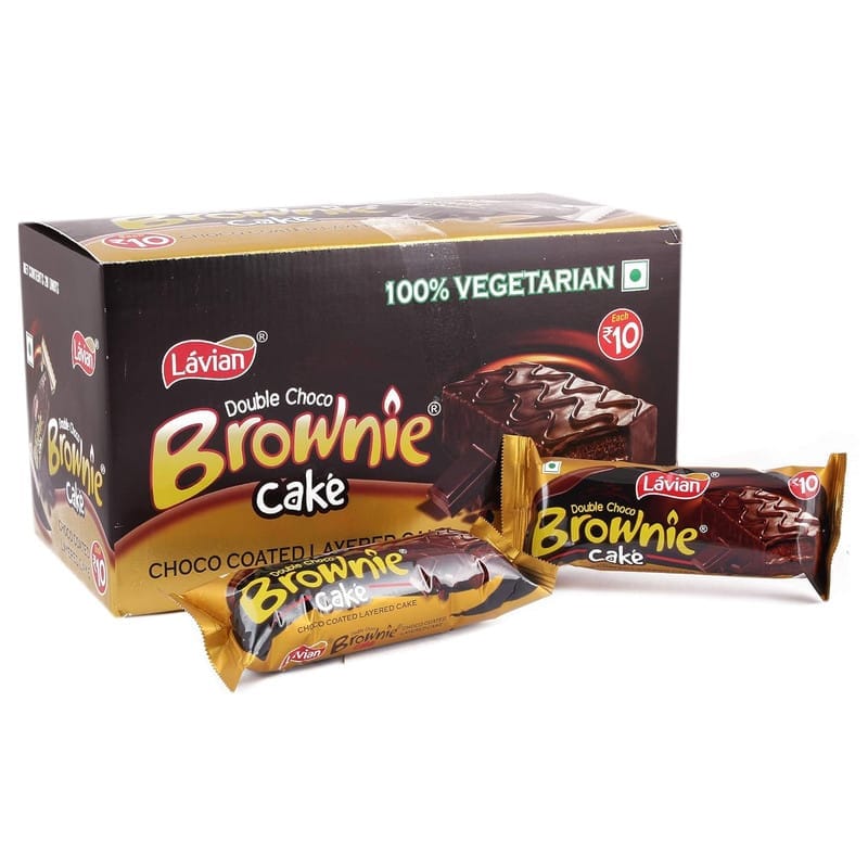 Lavian Double Choco Brownie Cake - 20+2Pc