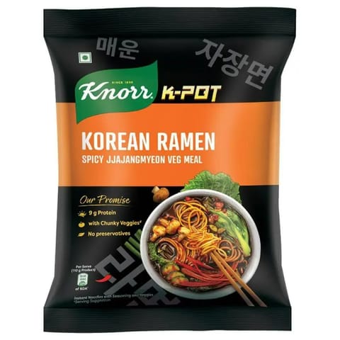 Knorr K-Pot Spicy Jjajangmyeon Veg Meal Korean Ramen - 110gm