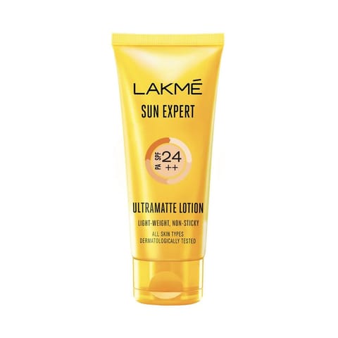 Lakme Sun Expert SPF 24 PA++ Ultra Matte Sunscreen Lotion & Lakme 9 to 5 CC Cream Miniy - 60ml