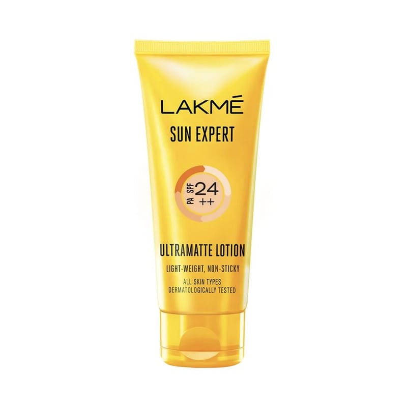 Lakme Sun Expert SPF 24 PA++ Ultra Matte Sunscreen Lotion & Lakme 9 to 5 CC Cream Miniy - 60ml