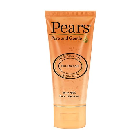 Pears Pure And Gentle Daily Cleansing Facewash, Mild Cleanser With Glycerine, Balances Ph, 100% - 60gm