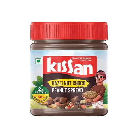 Kissan Hazelnut Choco Peanut Spread Protein Rich 30% Dark Chocolate Creme 350 g