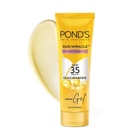 POND'S Sun Miracle SPF 35 PA+++ Creme Gel Sunscreen - Protect & Bright, With Niacinamide