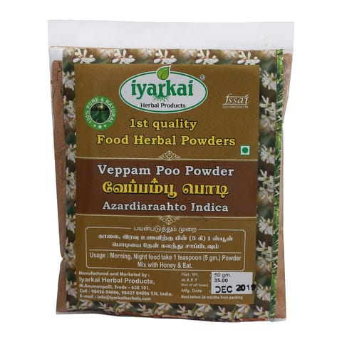 Iyarkai Veppam Poo Powder  - 50gm