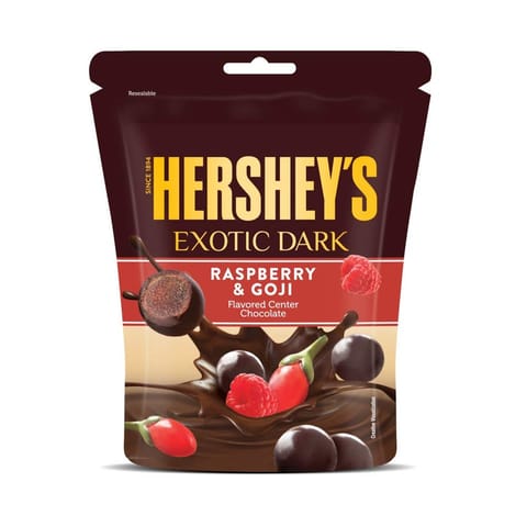 Hershey'S Exotic Dark Raspberry & Goji Flavor Dark Cocoa Rich Chocolate
