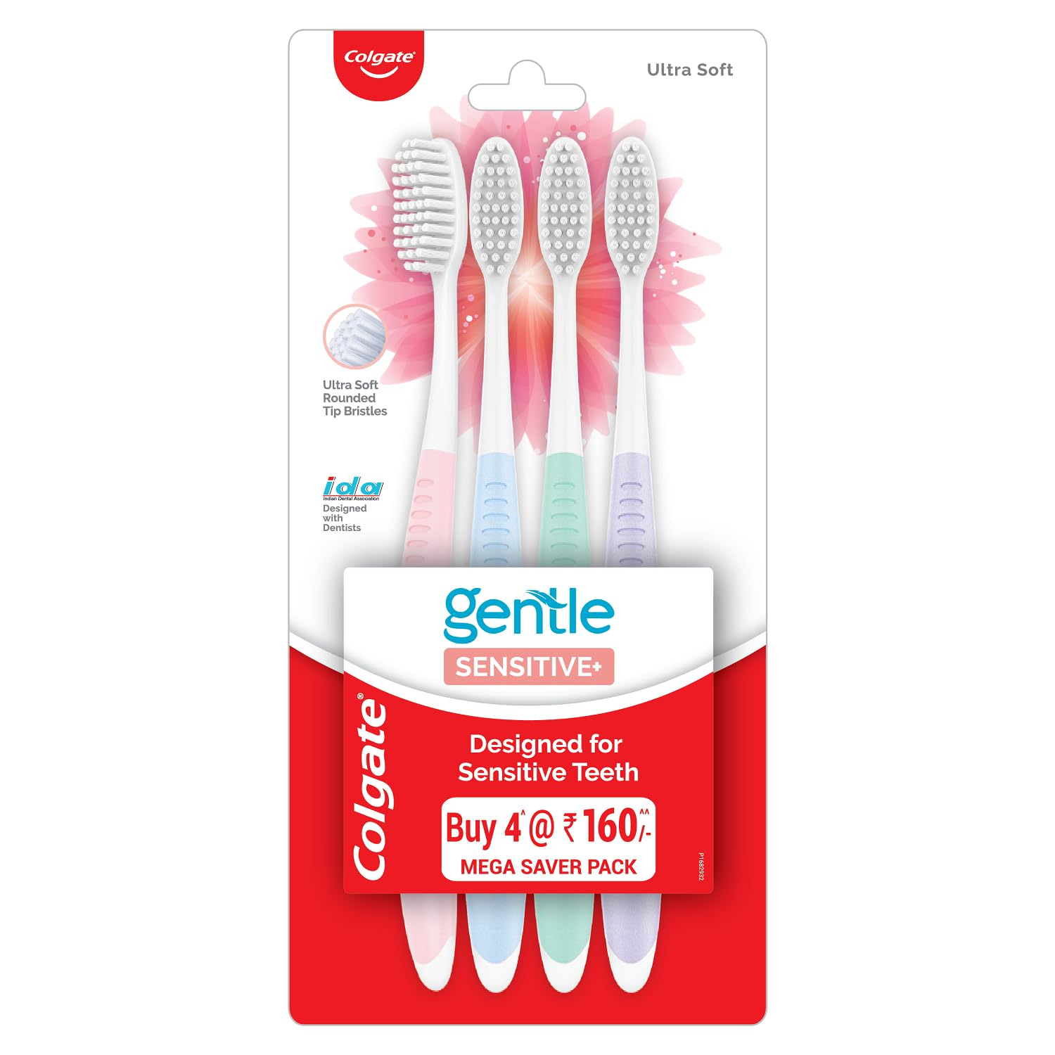Colgate Gentle Sensitive, Ultra Soft Ultra Soft Toothbrush 4P