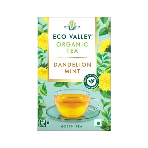 Eco Valley Organic Dandelion Mint Tea Bags 25Nos