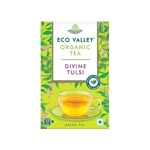 Eco Valley Organic Divine Tulsi Tea Bags 25Nos