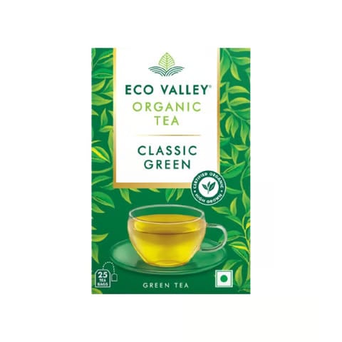 Eco Valley Organic Classic Green Tea Bags 25Nos