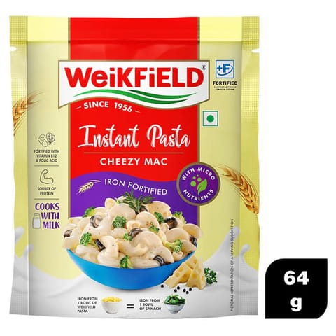Weikfield Instant Pasta Cheezy Creamy Mac 64Gm