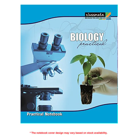 Classmate Practical Book Biology Single Line/Blank, 132 Pages, 28cm x 22cm