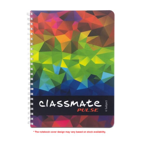 Classmate Pulse Spiral NoteBook Pulse Value Portfolio 6 Subject, Spiral Notebook, 300 Pages, 26.7cm x 20.3cm