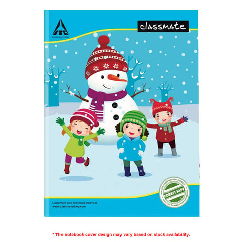 Classmate Notebook  3 in 1(Single Line/Four Lines With Gap/Square - 1"), Soft Cover, 172 Pages, 24cm x 18cm