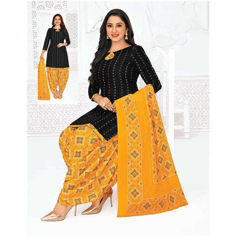 Pranjul 100% Cotton Printed Patiyala Ready Made Stitched Salwar Suits