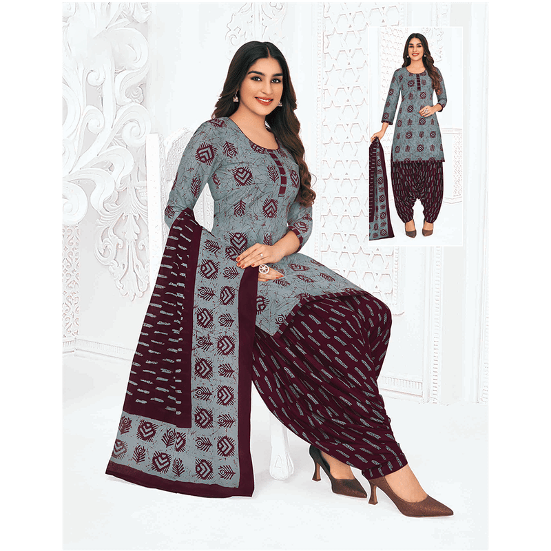 Pranjul 100% Cotton Printed Patiyala Ready Made Stitched Salwar Suits