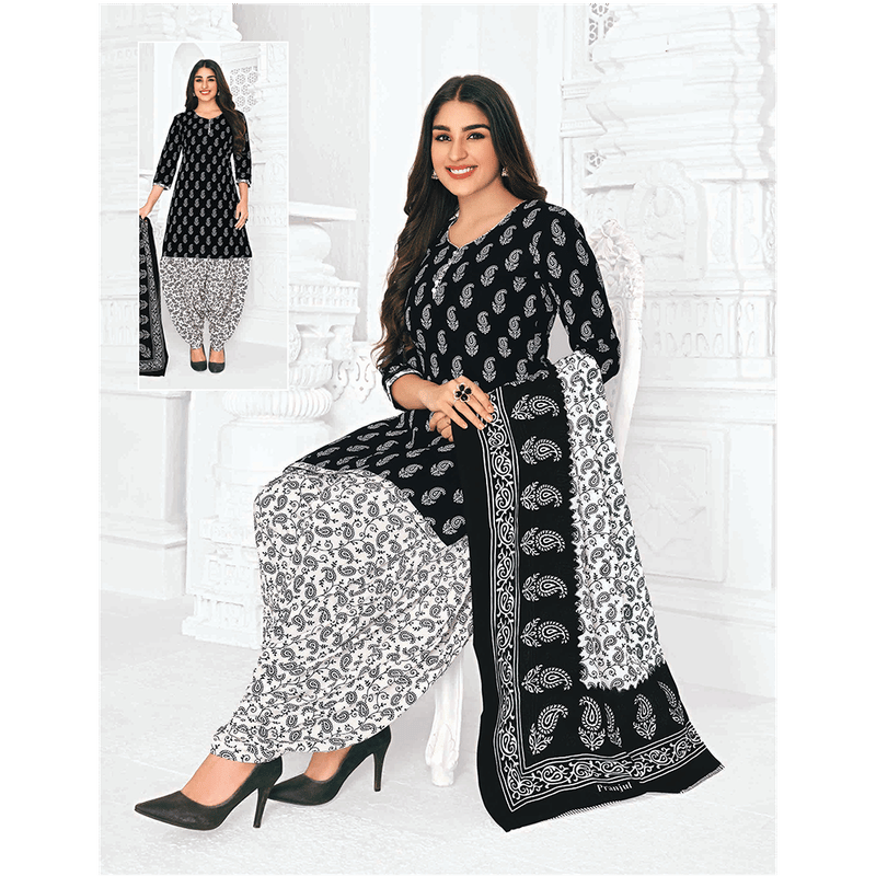 Pranjul 100% Cotton Printed Patiyala Ready Made Stitched Salwar Suits