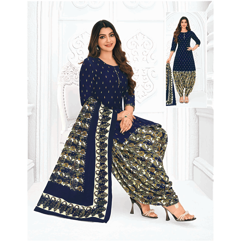 Pranjul 100% Cotton Printed Patiyala Ready Made Stitched Salwar Suits