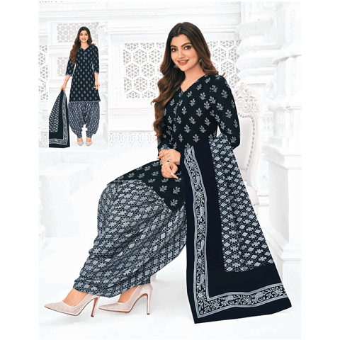 Pranjul 100% Cotton Printed Patiyala Ready Made Stitched Salwar Suits