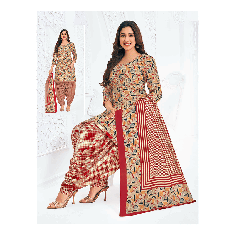 Pranjul 100% Cotton Printed Patiyala Ready Made Stitched Salwar Suits