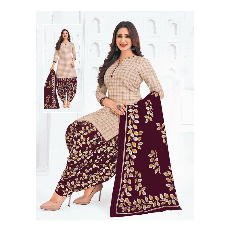 Pranjul 100% Cotton Printed Patiyala Ready Made Stitched Salwar Suits