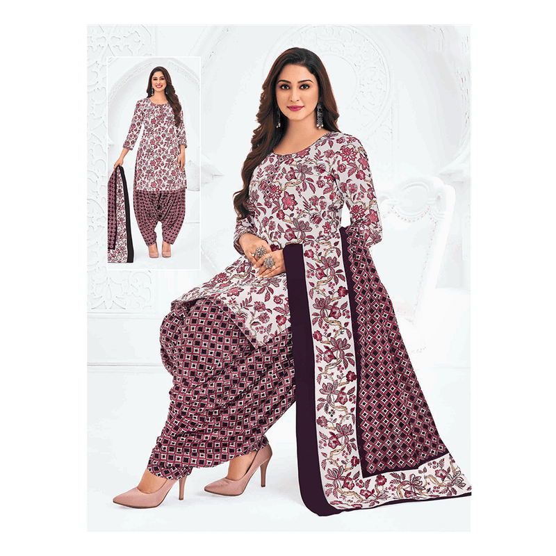 Pranjul 100% Cotton Printed Patiyala Ready Made Stitched Salwar Suits