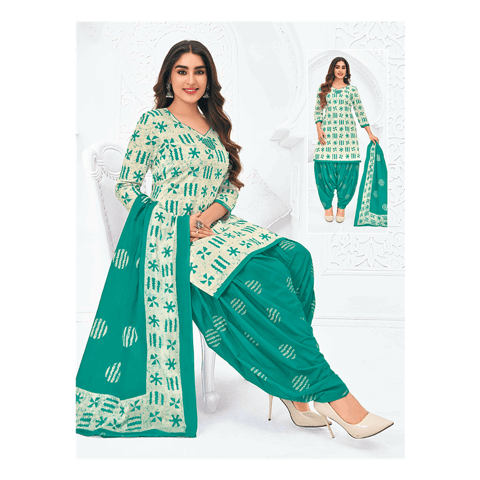 Pranjul 100% Cotton Printed Patiyala Ready Made Stitched Salwar Suits