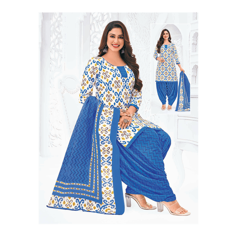 Pranjul 100% Cotton Printed Patiyala Ready Made Stitched Salwar Suits