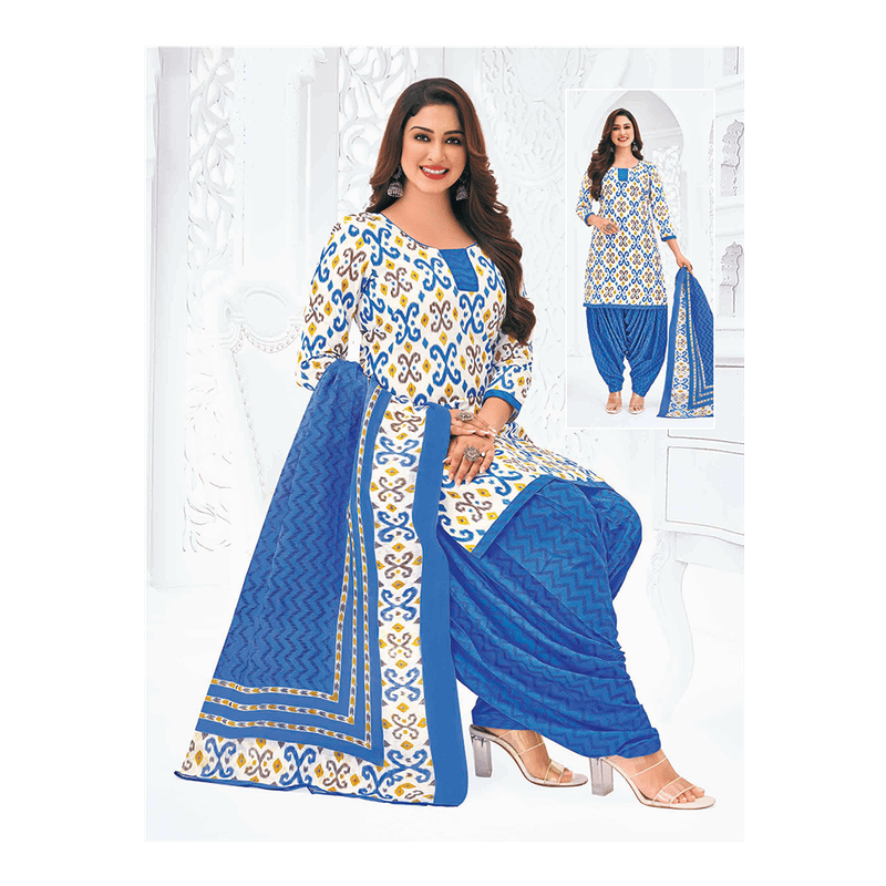 Pranjul 100% Cotton Printed Patiyala Ready Made Stitched Salwar Suits