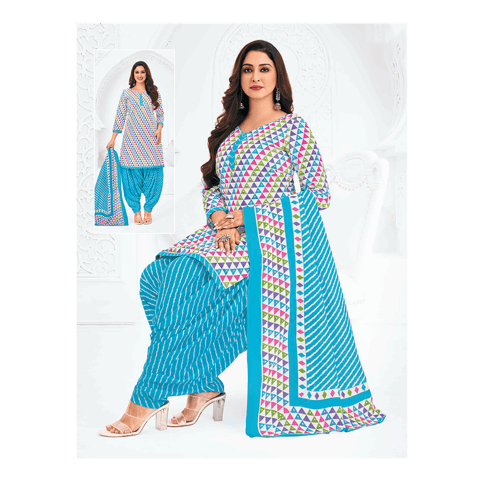 Pranjul 100% Cotton Printed Patiyala Ready Made Stitched Salwar Suits