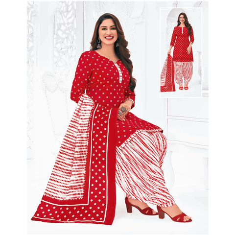 Pranjul 100% Cotton Printed Patiyala Ready Made Stitched Salwar Suits