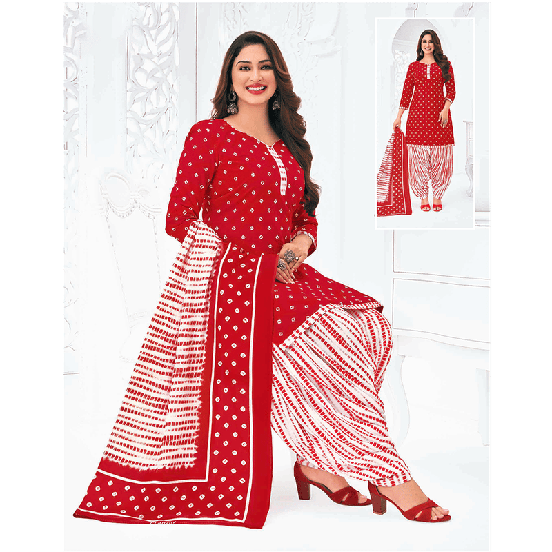 Pranjul 100% Cotton Printed Patiyala Ready Made Stitched Salwar Suits